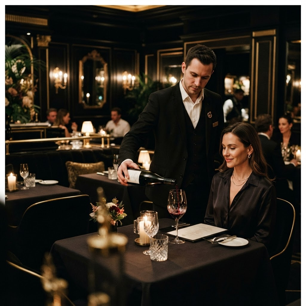 The intimate dining room of Lumière